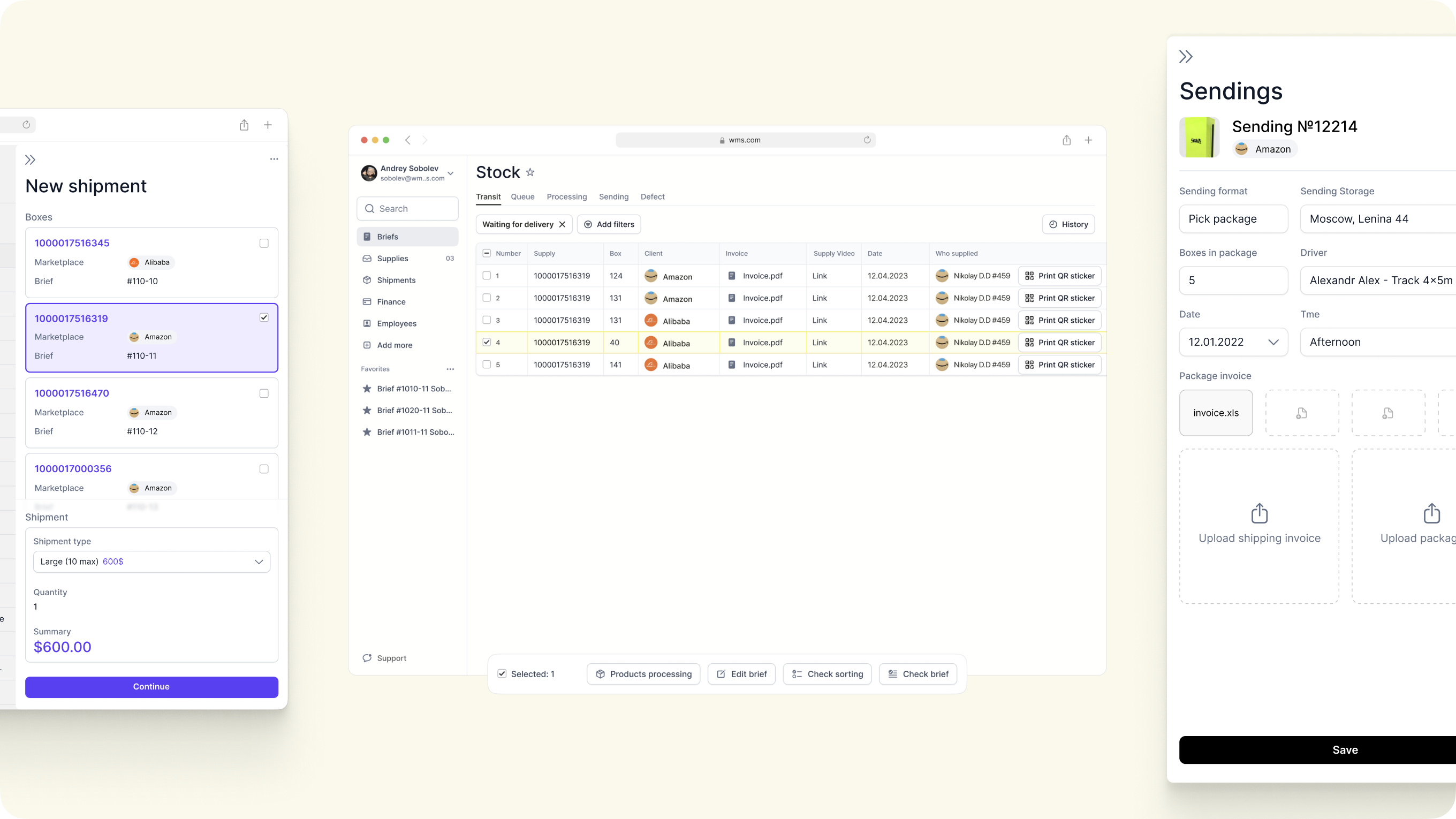 Logistics SaaS — a busy shipment dashboard reorganized so operators move more orders per hour.